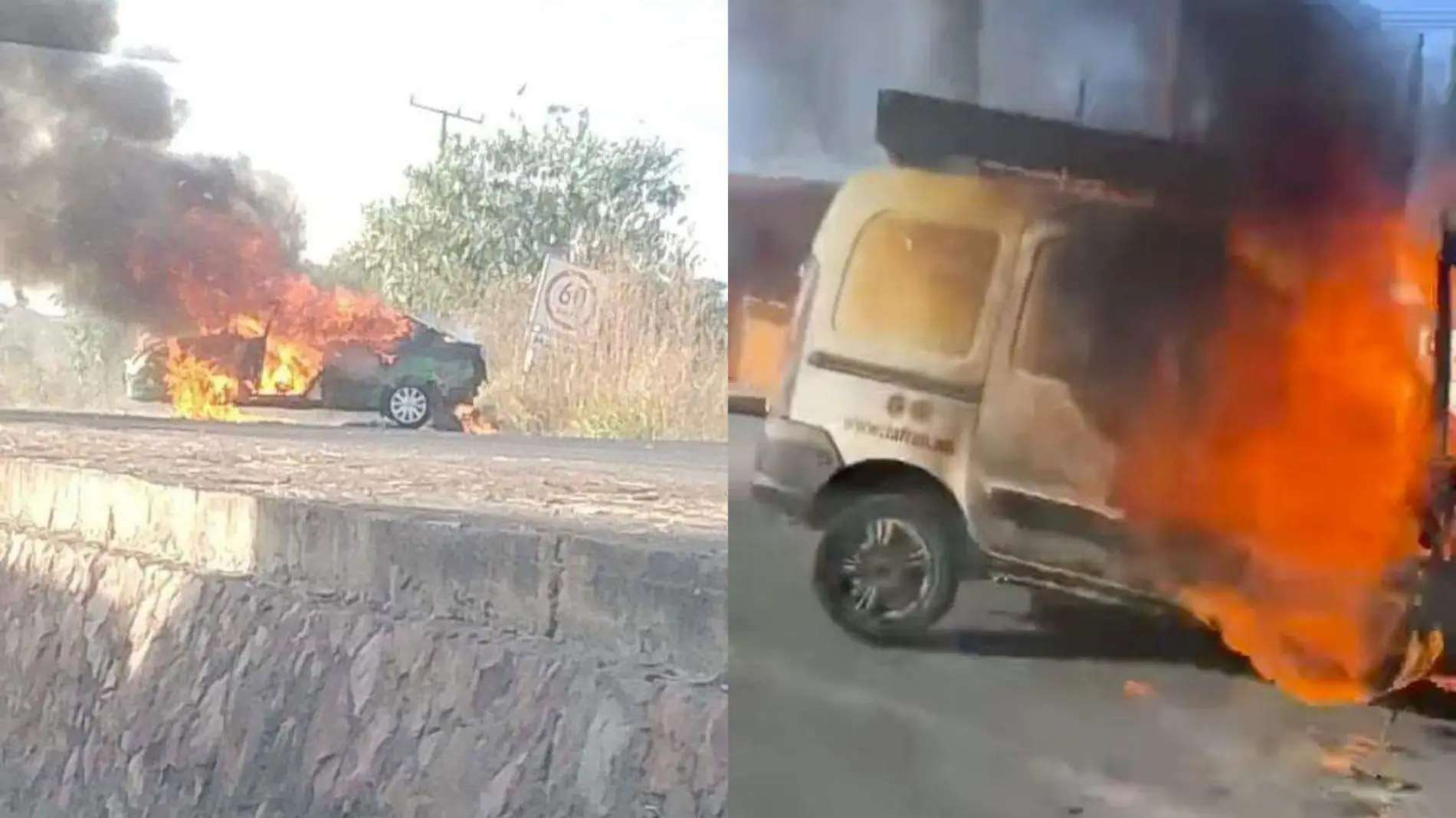 Vehiculos incendiados-Celaya